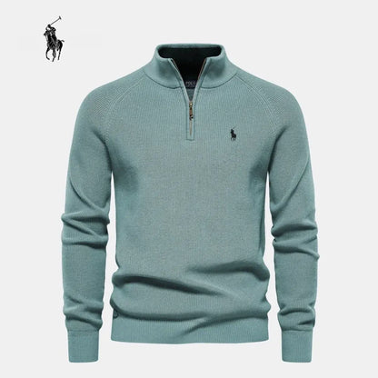 Rippstrick Half-Zip Pullover