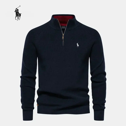 Rippstrick Half-Zip Pullover