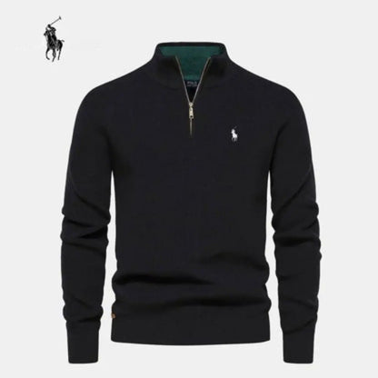 Rippstrick Half-Zip Pullover