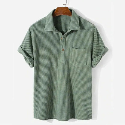 Strukturiertes Poloshirt für Herren in lockerer Passform