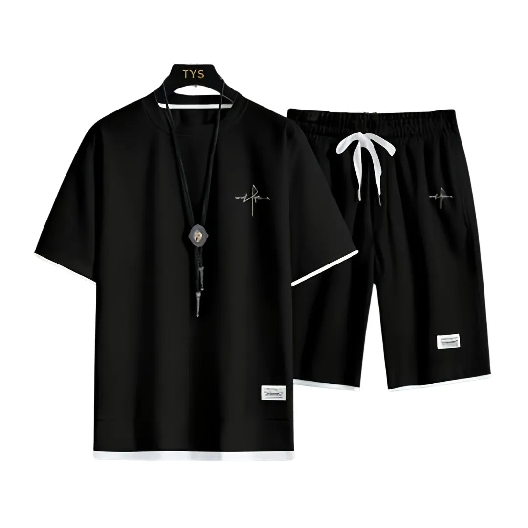 Herren Sommer-Set mit Print und T-Shirt & Shorts
