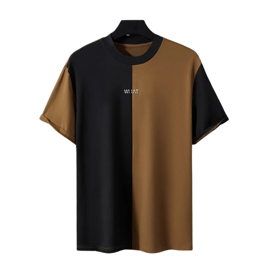 Herren Patchwork-T-Shirt mit Kurzarm