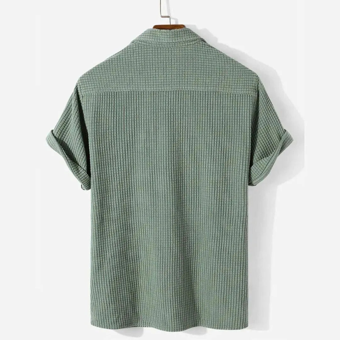 Strukturiertes Poloshirt für Herren in lockerer Passform