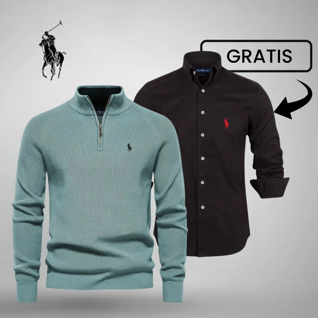 Elite Comfort Half-Zip Pullover + GRATIS klassisches Hemd